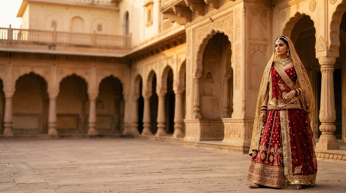 Ivory Flared Lehenga — view 2