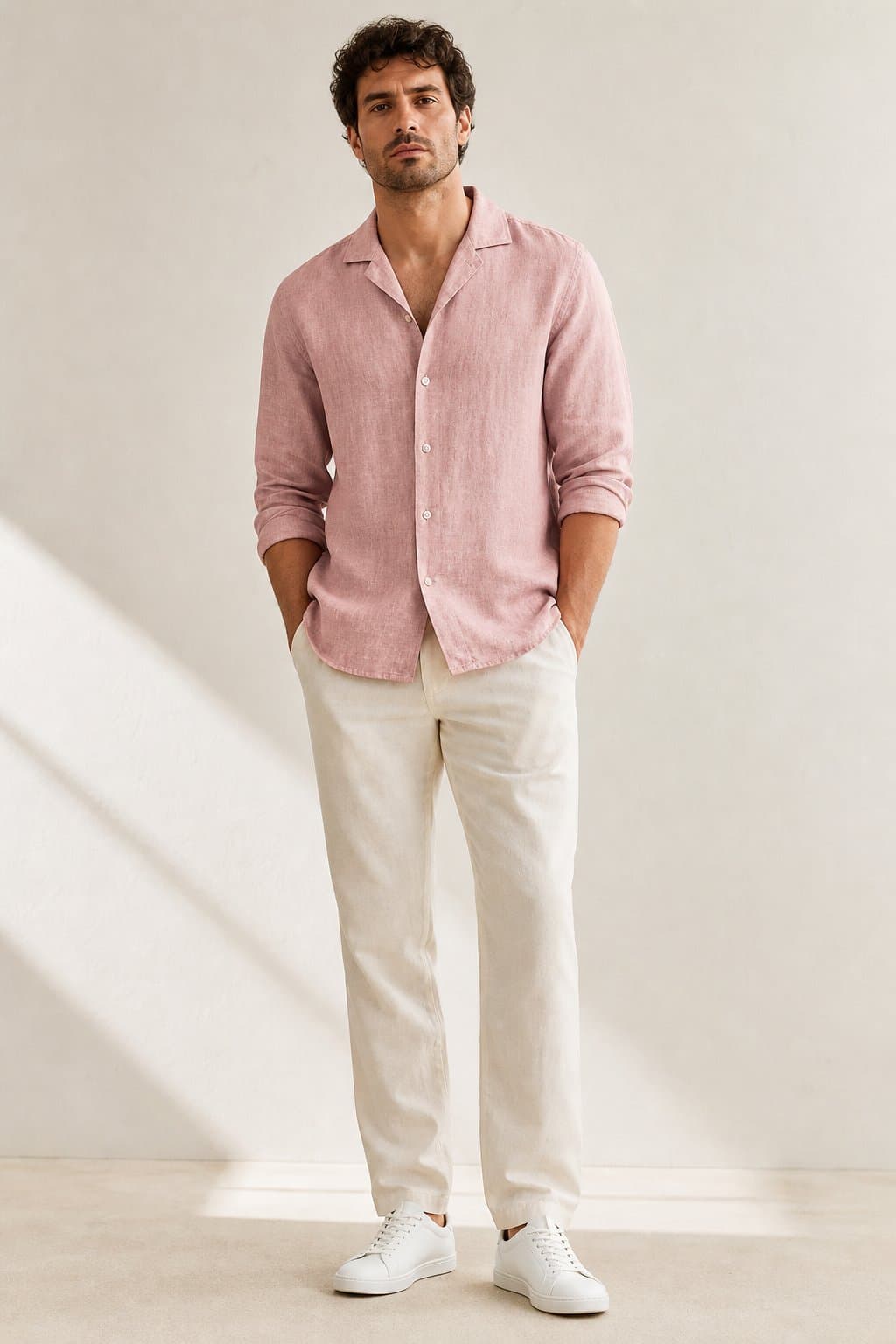 Dusty Pink Resort Linen Shirt