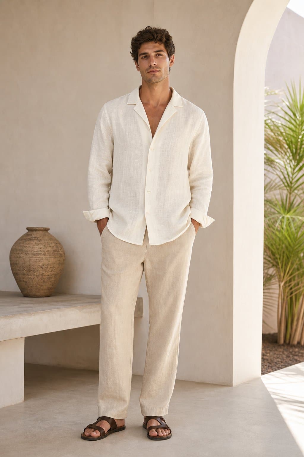 Ivory Resort Linen Shirt