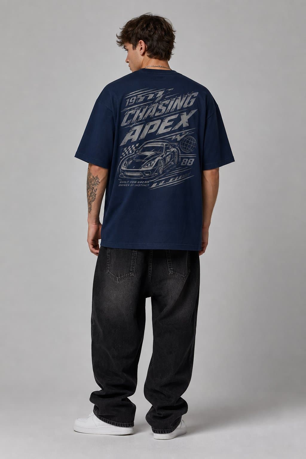 Midnight Blue Speed Oversized T-Shirt — view 2