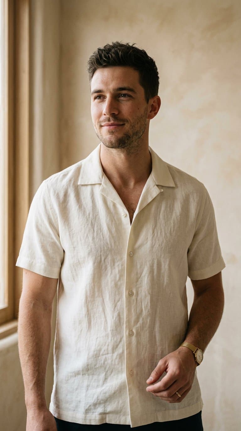 Cloud Linen Camp Shirt