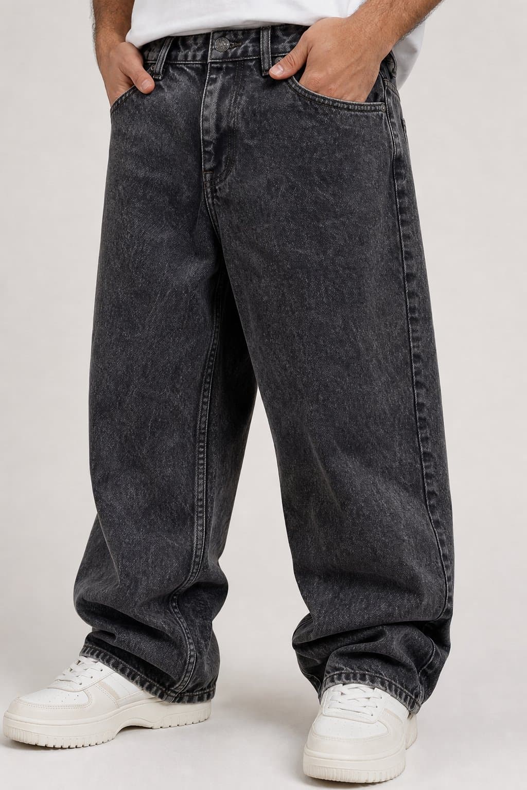Charcoal Acid Ultra Baggy Jeans — view 3