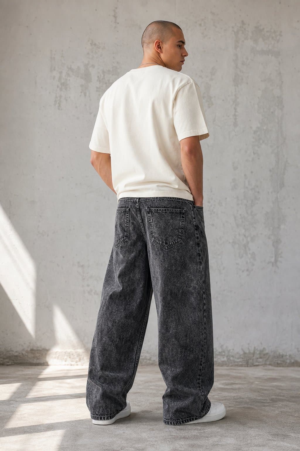 Charcoal Acid Ultra Baggy Jeans — view 4