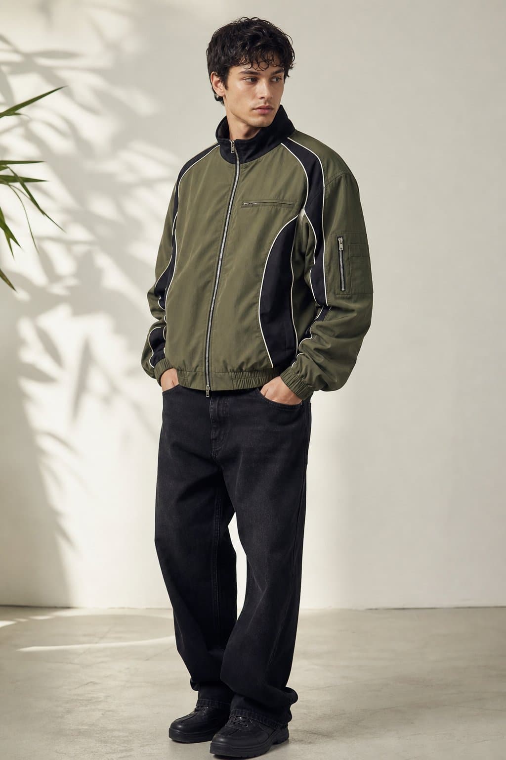 Olive Utility Racing Jacket — view 2