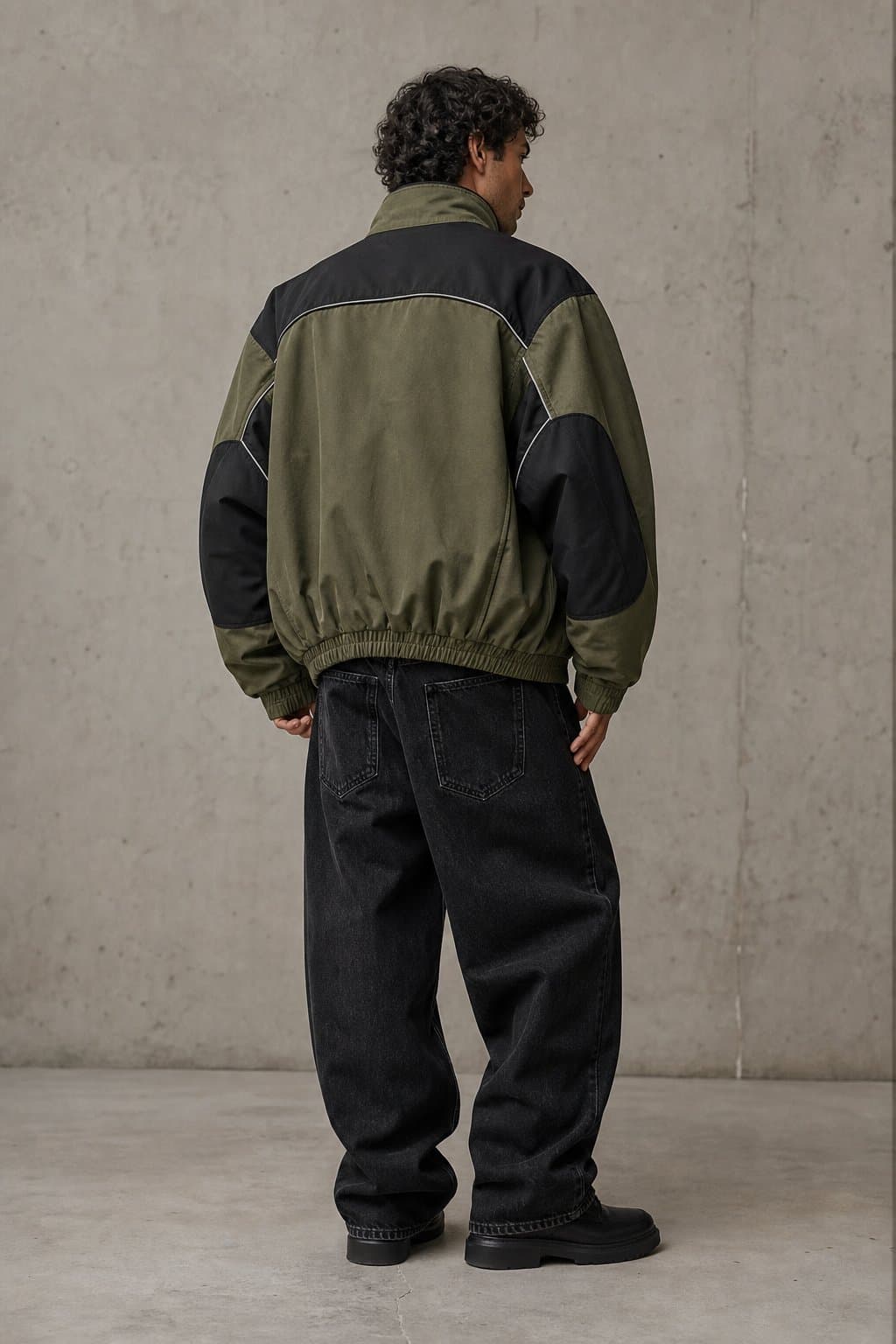 Olive Utility Racing Jacket — view 4
