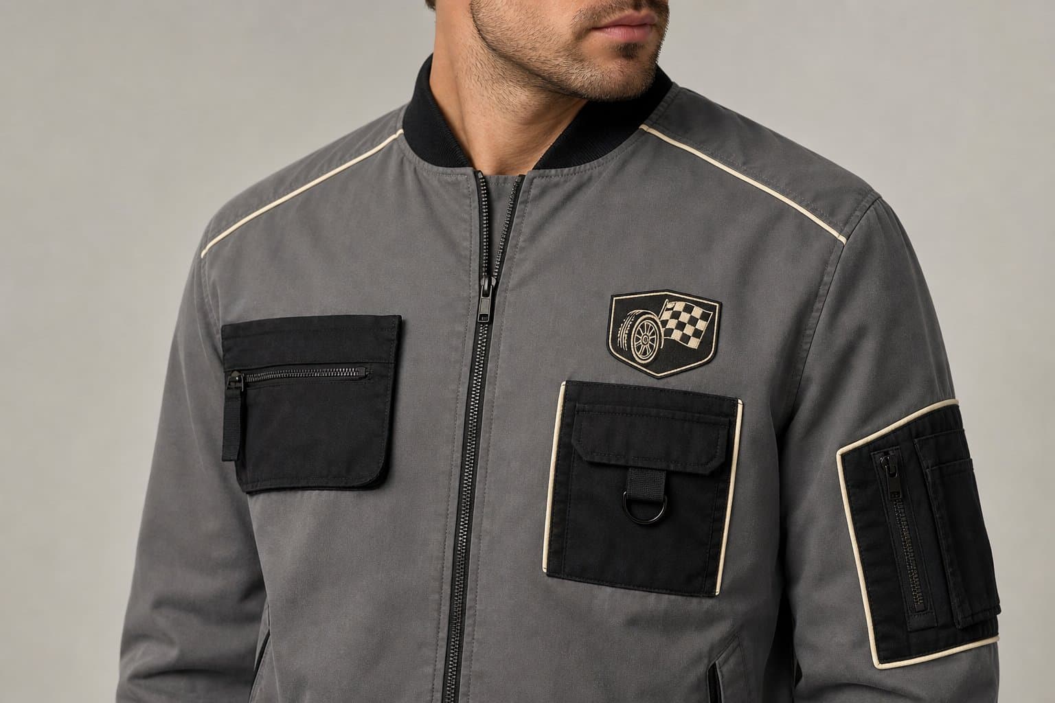 Stone Utility Bomber Jacket — view 3