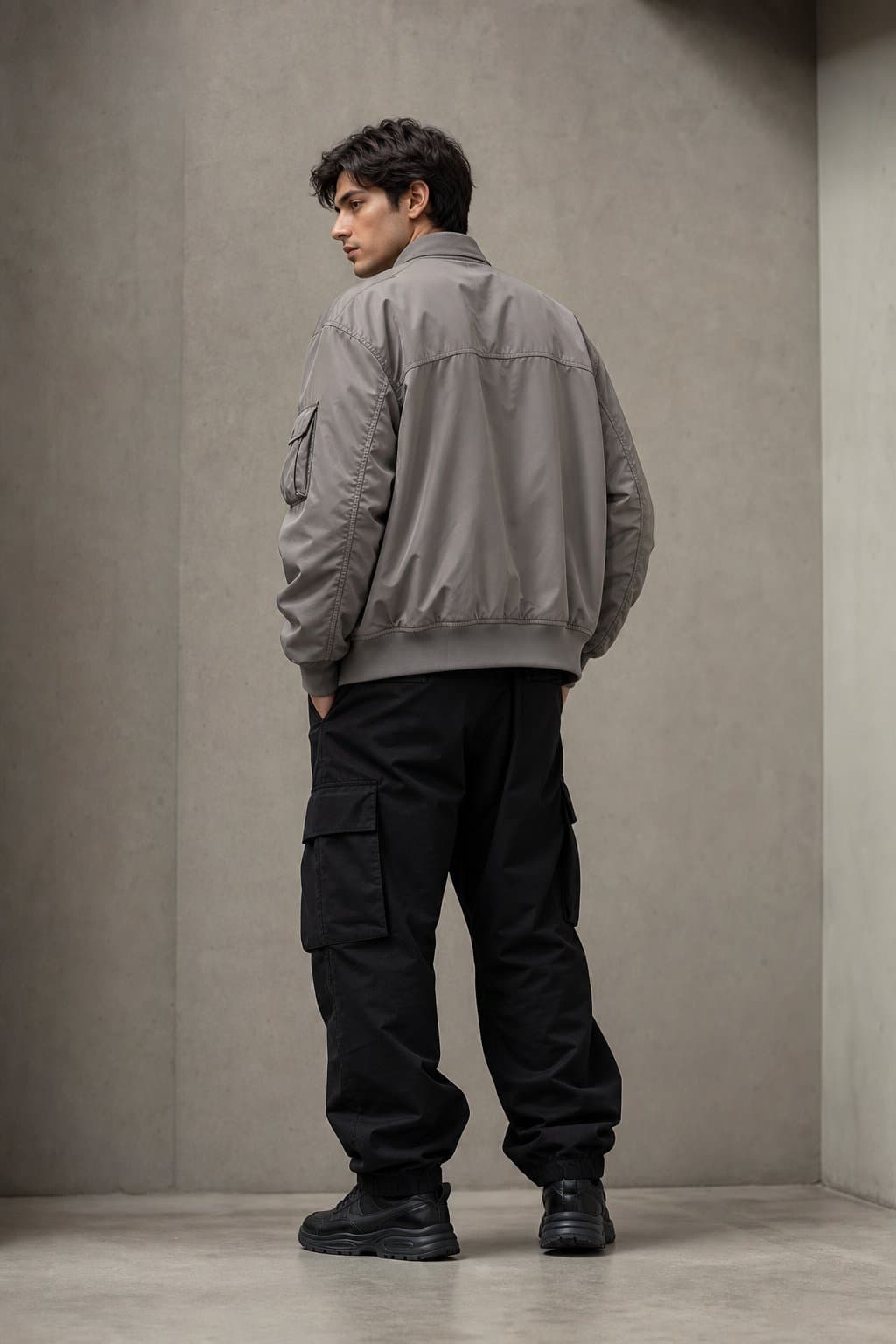 Stone Utility Bomber Jacket — view 4